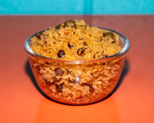 Arroz Con Gandules (Seasoned Rice w/ Pigeon Peas).