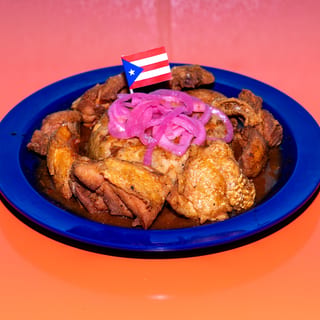 Mofongo Chicharon de Pollo (Fried Chicken Cracklings)